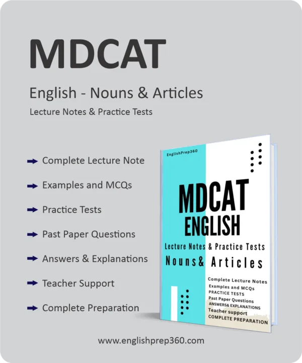 MDCAT English Nouns & Articles