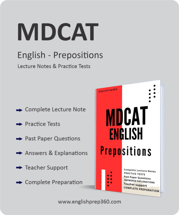 MDCAT English - Prepositions
