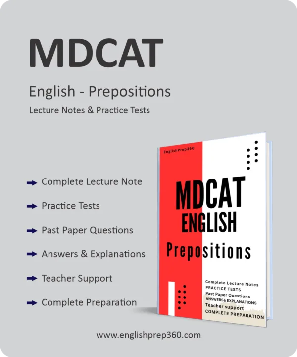 MDCAT English - Prepositions